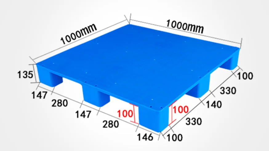 Pallet dimension reference used for AGV project confirmation